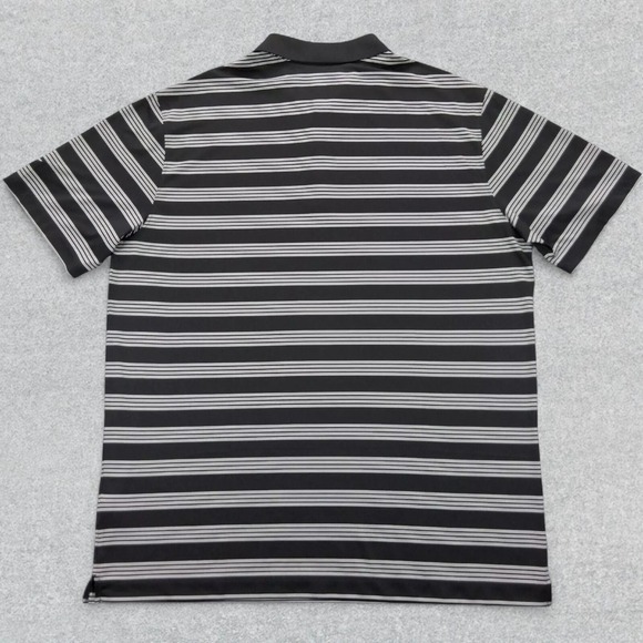 Nike Golf Polo Shirt Men's XL Black Striped Dri Fit Performance Stretch Golfer - Picture 5 of 10